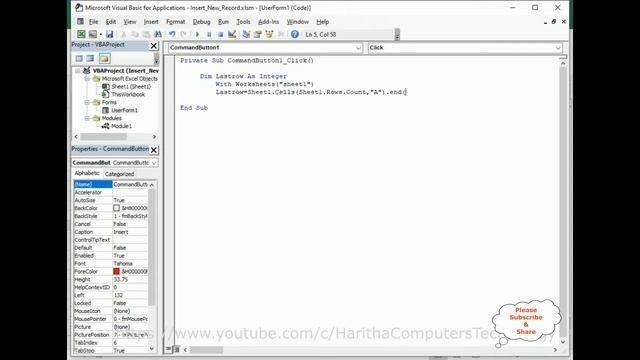 Excel VBA Auto Generate Sequence Add New Row Record смотреть онлайн