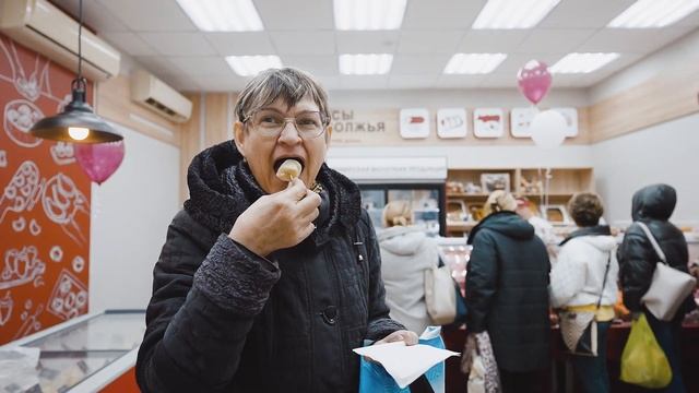 Праздничное открытие фирменного магазина Вкусы Поволжья, по адресу г. Саратов у. Шелковичная 128 А. смотреть онлайн
