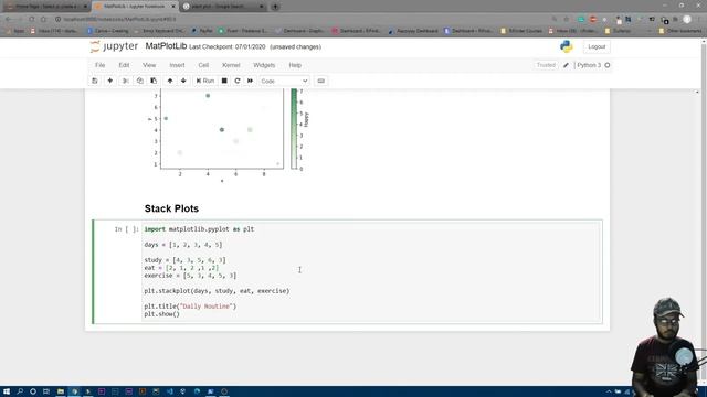 StackPlot | matplotlib Tutorial 3.3 смотреть онлайн