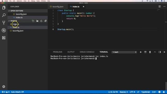 Typescript with Visual Studio Code смотреть онлайн