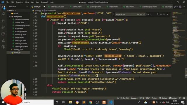 #2. DBMS Mini Project Covid Bed Slot| End to End Coding | Free Source Code | Mysql | Python-Flask смотреть онлайн