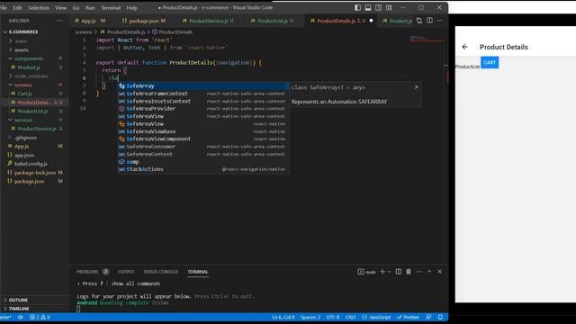 React Native Ecommerce Mobile Application | Android | IOS | Context API | Tamil Skillhub смотреть онлайн