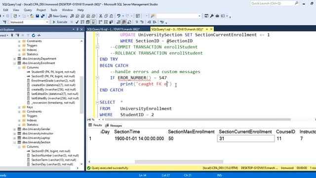 How to Test Pass and Fail Conditions for Transactions Managed By TRY/CATCH Logic смотреть онлайн
