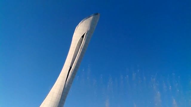 Стреляющий фонтан в Олимпийском парке (a shooting fountain on Olympic Plaza) смотреть онлайн