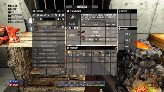 ГАЙД. Как сделать бетономешалку(CEMENT MIXER) в 7 Days to Die, XBOX ONE, PS4. смотреть онлайн