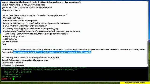 How To install UserSpice on OpenSuse Leap 42.3 смотреть онлайн