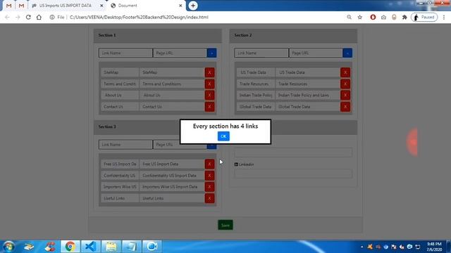 Footer Backend Design - JavaScript UI Project смотреть онлайн