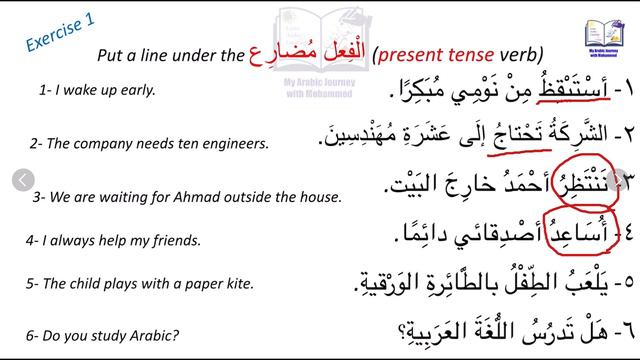 ARABIC GRAMMAR - How to recognize present tense verbs in Arabic language? смотреть онлайн