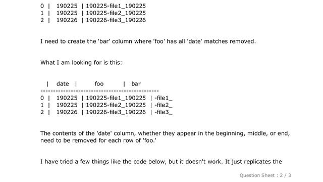 Pandas : Remove substring from column based on another column смотреть онлайн