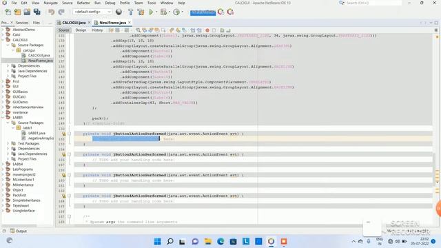 GUI Calculator in java using NetBeans version 13 смотреть онлайн