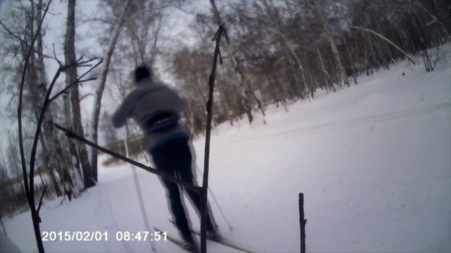 Тренировка на беговых лыжах (январь 2016 года) смотреть онлайн