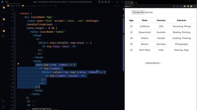 How to Fetch Selected Data from Excel File in React JS | React XLSX смотреть онлайн