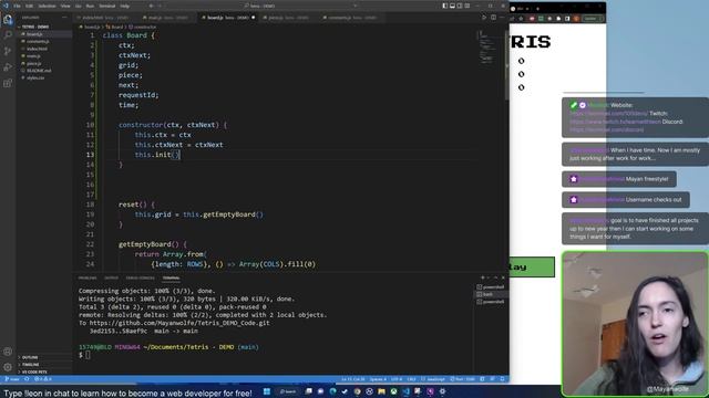 Let's Build Tetris With the Canvas API! #100Devs смотреть онлайн