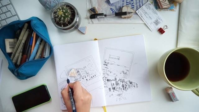 | SPEEDPAINT | Travel sketch with markers | Скетчинг маркерами в путешествий смотреть онлайн