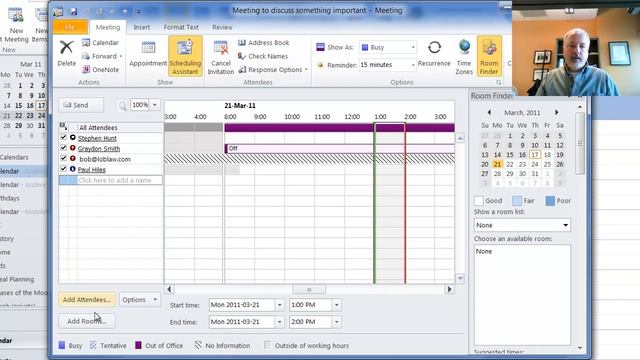 Scheduling a meeting in Outlook 2010 (Windows) смотреть онлайн