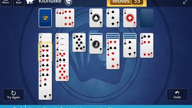 Star Club\Klondike\Expert II: Play the 10♠ to the Foundation in no more than 70 moves смотреть онлайн