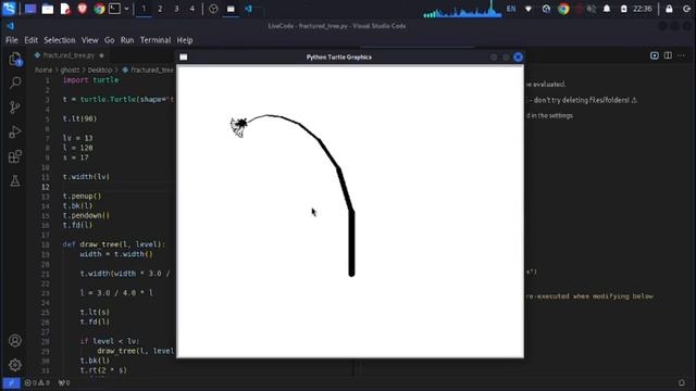 Creating a Fractured Tree with Python and Turtle Graphics смотреть онлайн