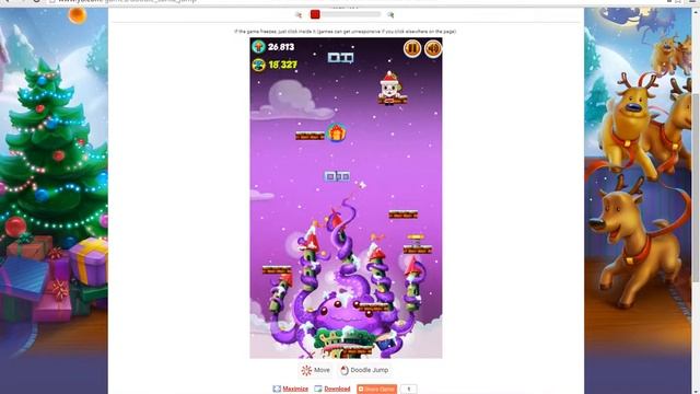 ?? DOODLE SANTA JUMP GAME ?? смотреть онлайн