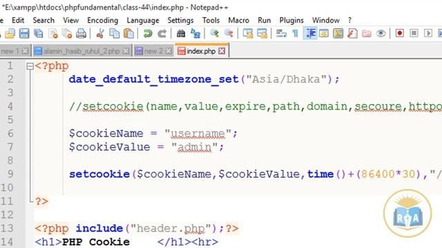 PHP Fundamental Bangla Tutorial Class-44: How to use cookie in php смотреть онлайн
