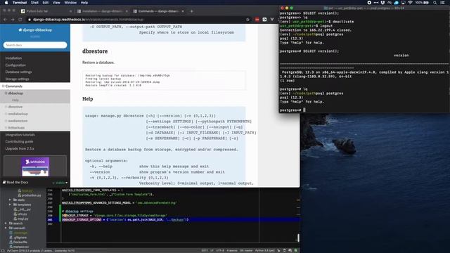 32 Backing up and restoring content and media of a Django site смотреть онлайн