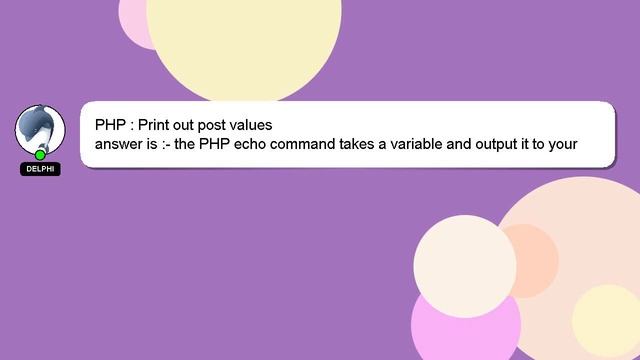PHP : Print out post values смотреть онлайн