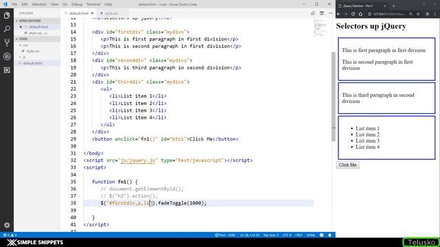 #38 JQuery Selectors Part 2 смотреть онлайн