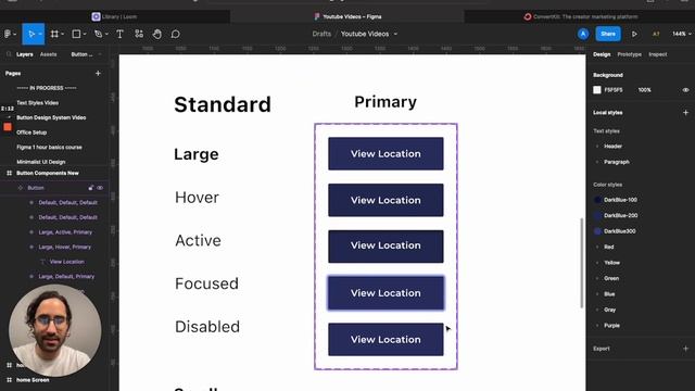 Figma Design System: Button Component States | Controls(+ practice file) смотреть онлайн