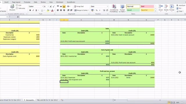 Excel labs T-Accounts in Excel Financial Accounting Part 2 смотреть онлайн
