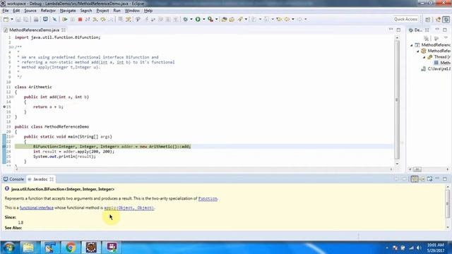 What is Non-Static Method reference? - BiFunction | Java 8 method reference смотреть онлайн