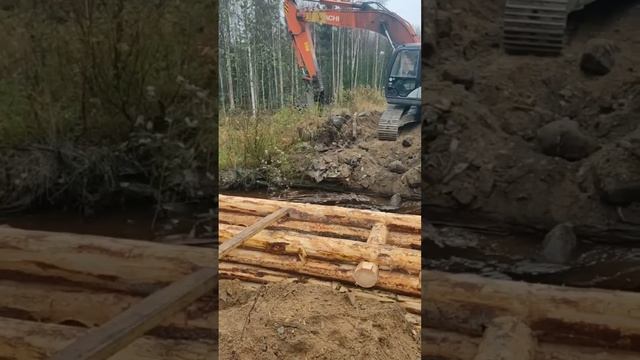 Вахта постройки мостов в лесу | Как на Севере строим Мост через реку №3 смотреть онлайн