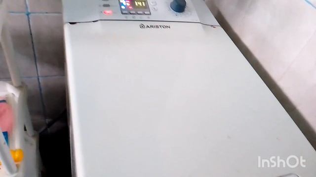 Очистка стиральной машины Ariston AVTF104. Программа 1 Хлопок предв.стирка 80 градусов, 500 об/мин.