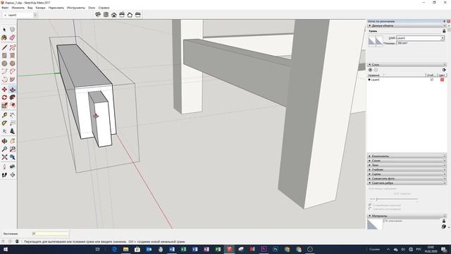 Ласточкин Хвост и Шип-Гнездо в SketchUp. 3D моделирование для столяров [7] Столярные соединения смотреть онлайн