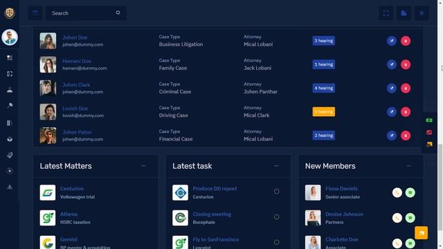 LawFirm Bootstrap 5 Admin Template Dashboard with LTR Dark Side Bar Theme смотреть онлайн