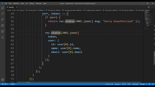 React native android chat app [8] - node js login & registration setup смотреть онлайн