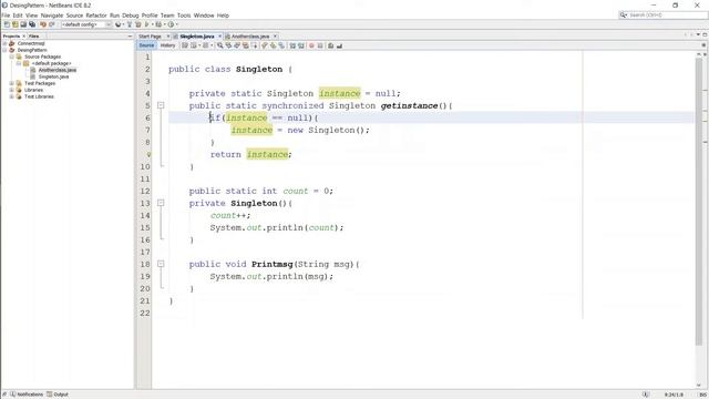Multi threading in Singleton Design Pattern смотреть онлайн