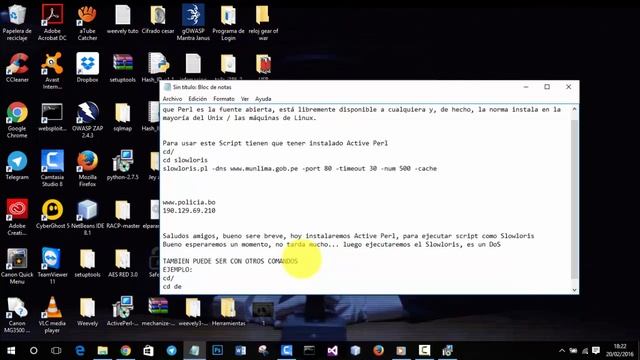 Instalando Active Perl (Ejecuntando Slowloris) - Jey Zeta смотреть онлайн