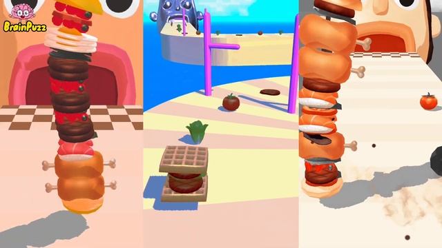 Sandwich Runner REVERSE CHALLENGE ? Sandwich Shop Faces Battle - Best Funny Mobile Games Gameplay