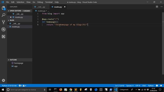 Python & flask, pt. 4 - giving the blog a structure смотреть онлайн