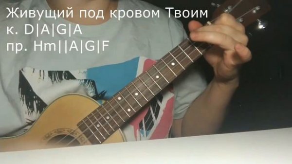 Песня Живущий под кровом Твоим (с аккордами на укулеле)