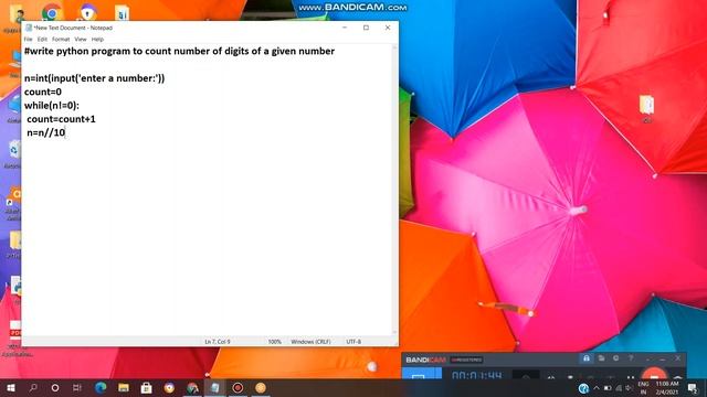 PYTHON:How to write program to COUNT digits for a Given NUMBER/For Beginners/VL INFOTECH смотреть онлайн