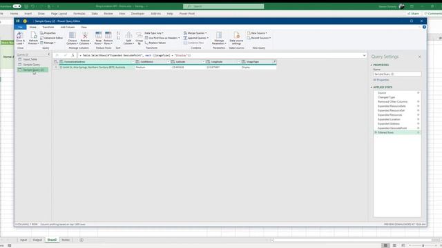 Using Bing Maps API to Geocode addresses with Power Query смотреть онлайн