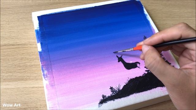 Daily Challenge #35 / Easy Art / Deer at Night смотреть онлайн