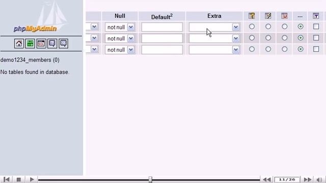 Creating tables in database with phpMyAdmin - phpMyAdmin Tutorials смотреть онлайн