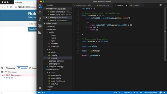 13. (NEW) Cutting-Edge JavaScript with Babel and Webpack | 16 Converting Notes App Part II смотреть онлайн