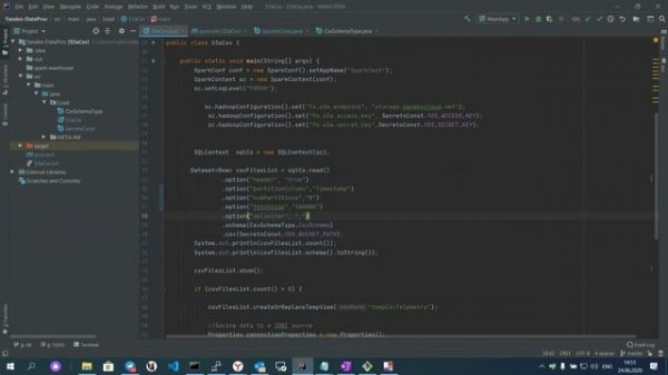Yandex DataProc demo: loading files from S3 to ClickHouse with Spark