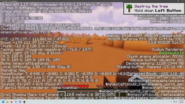 Minecraft RTX 3070 Ti 1080p Frame Rate Test With Shaders