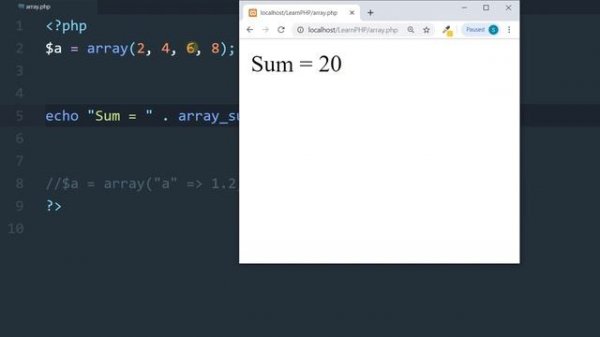 PHP Array_Sum & Array_Product Tutorial in Hindi / Urdu