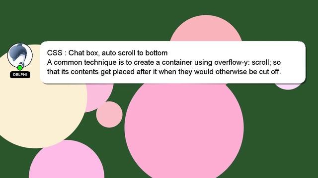 CSS : Chat box, auto scroll to bottom смотреть онлайн