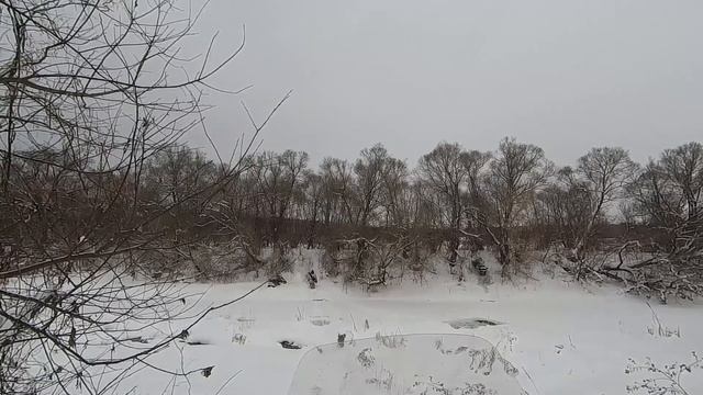 Через реку Ворона на снегоходе???Можно!!!!!! смотреть онлайн