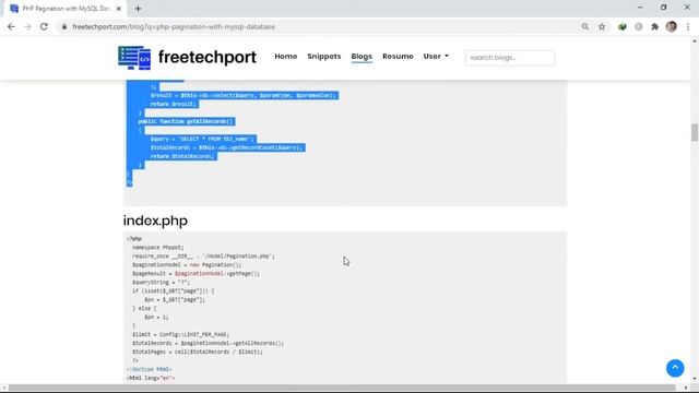 PHP Pagination with MySQL Database | FreeTechPort смотреть онлайн